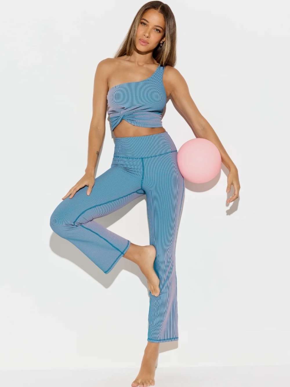 Spiritual Gangster Auralight Rib Bra + Flare Set Small NWOT